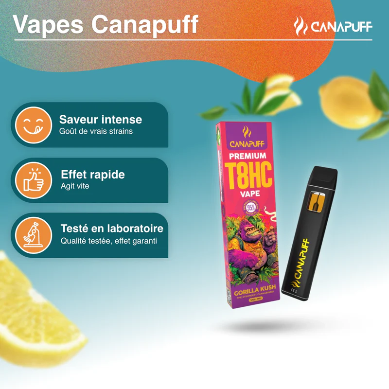 Vape T8HC - Gorilla Kush - 1ml - Canapuff