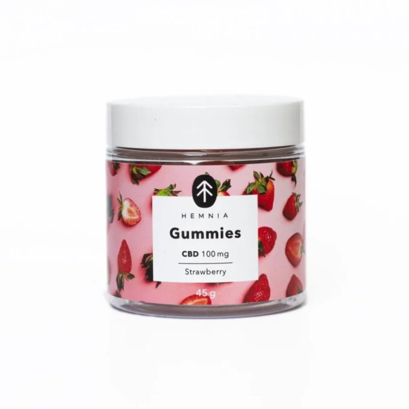 Gummies CBD 100mg - Strawberry - Hemnia